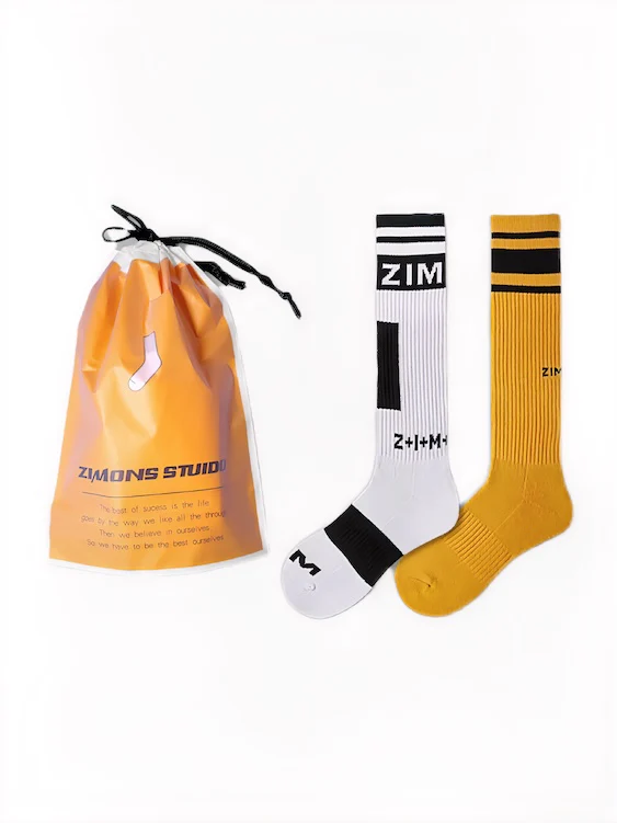 2 Pairs Men's Yellow Football Socks - Image 7