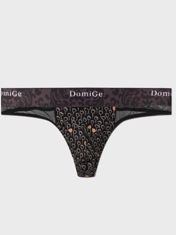 2 PCS Sheer and Sexy: Floral Patterned Thong - Image 11