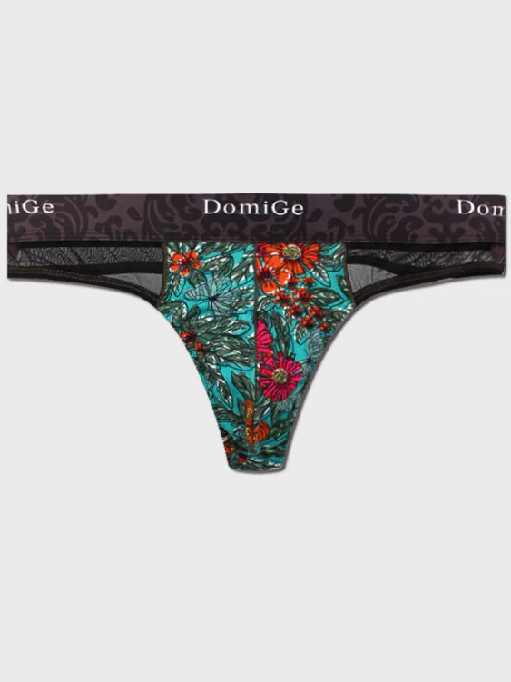 2 PCS Sheer and Sexy: Floral Patterned Thong - Image 14