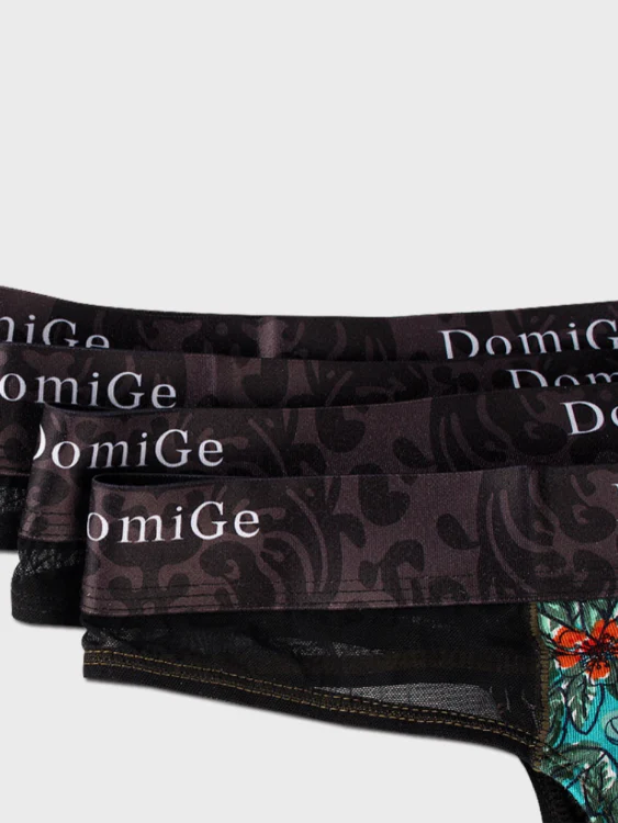 2 PCS Sheer and Sexy: Floral Patterned Thong - Image 18
