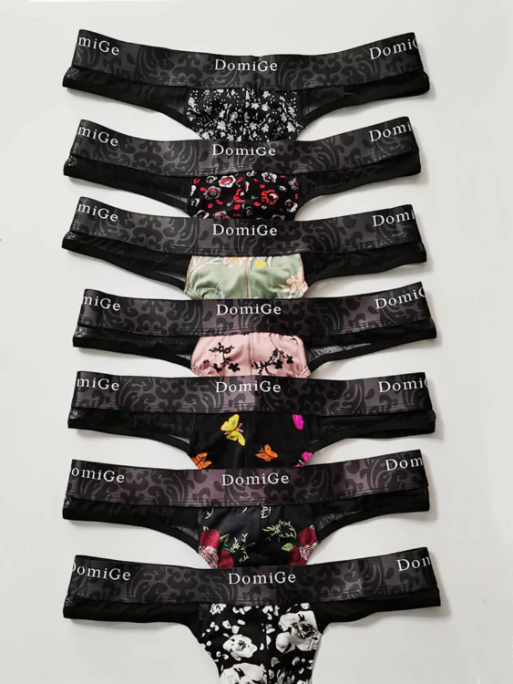 2 PCS Sheer and Sexy: Floral Patterned Thong - Image 19