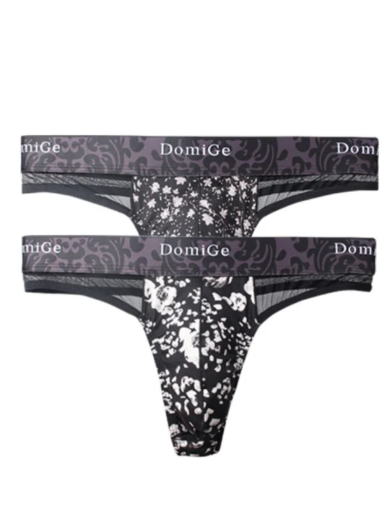 2 PCS Sheer and Sexy: Floral Patterned Thong - Image 23