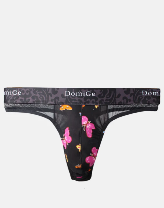 2 PCS Sheer and Sexy: Floral Patterned Thong - Image 4