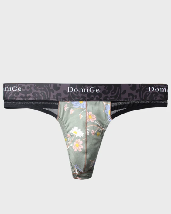 2 PCS Sheer and Sexy: Floral Patterned Thong - Image 7