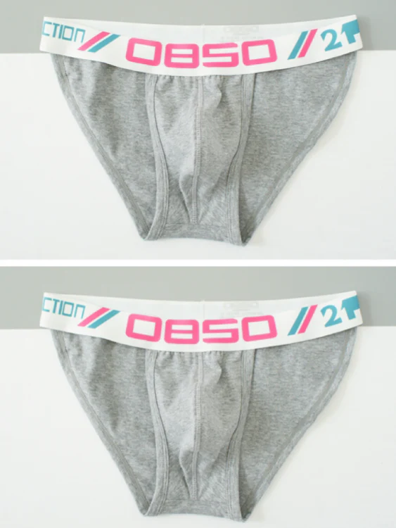 2 PCS Simple Pure Cotton Low Waist High-Cut Brief - Image 14