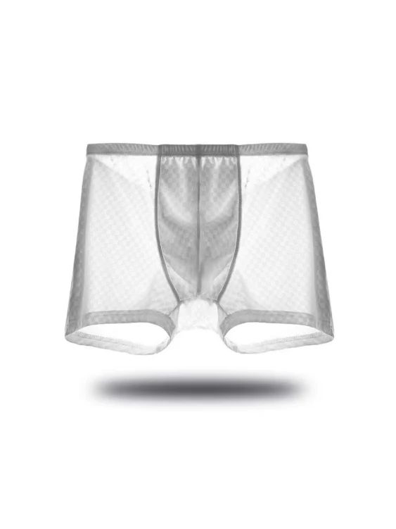 2pcs Breathable and Moisture-wicking Ice Silk Men's Boxer Briefs - Image 8