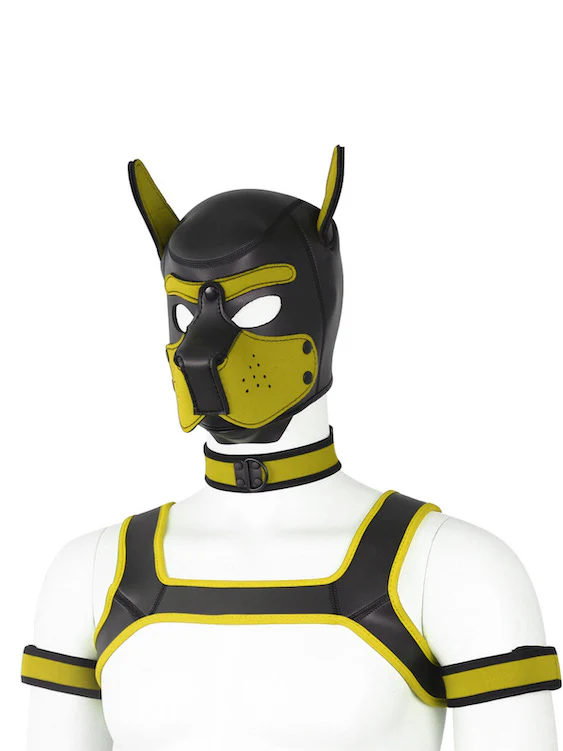 BDSM fetish puppy play gear hood+Collar+Armband+Harness - Image 12