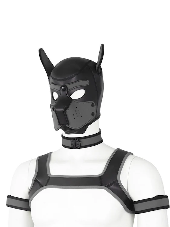 BDSM fetish puppy play gear hood+Collar+Armband+Harness - Image 14