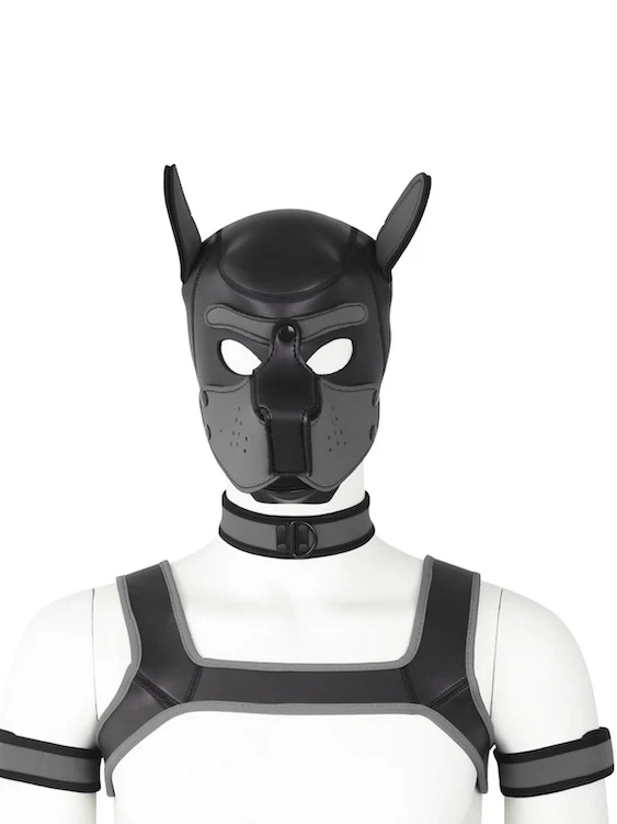 BDSM fetish puppy play gear hood+Collar+Armband+Harness - Image 15