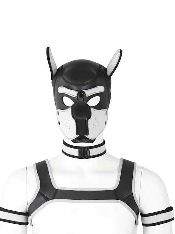 BDSM fetish puppy play gear hood+Collar+Armband+Harness - Image 18