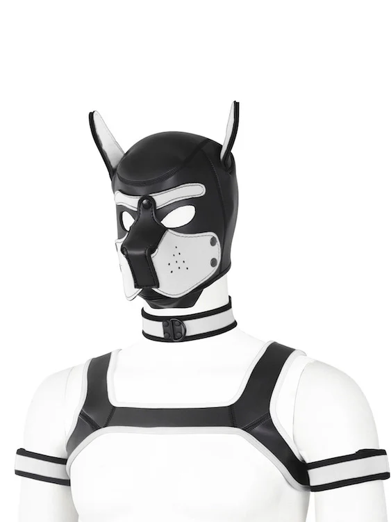 BDSM fetish puppy play gear hood+Collar+Armband+Harness - Image 19
