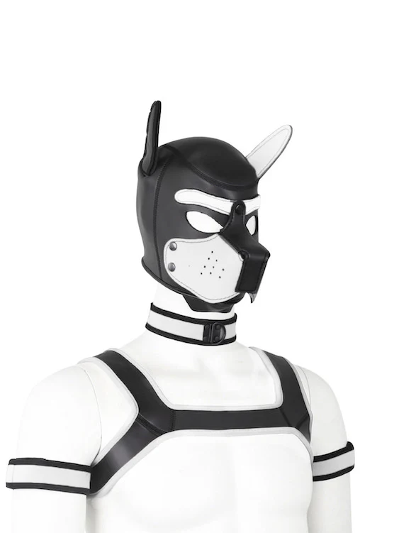 BDSM fetish puppy play gear hood+Collar+Armband+Harness - Image 20