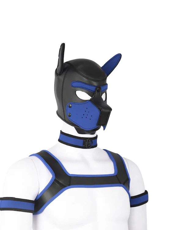 BDSM fetish puppy play gear hood+Collar+Armband+Harness - Image 9