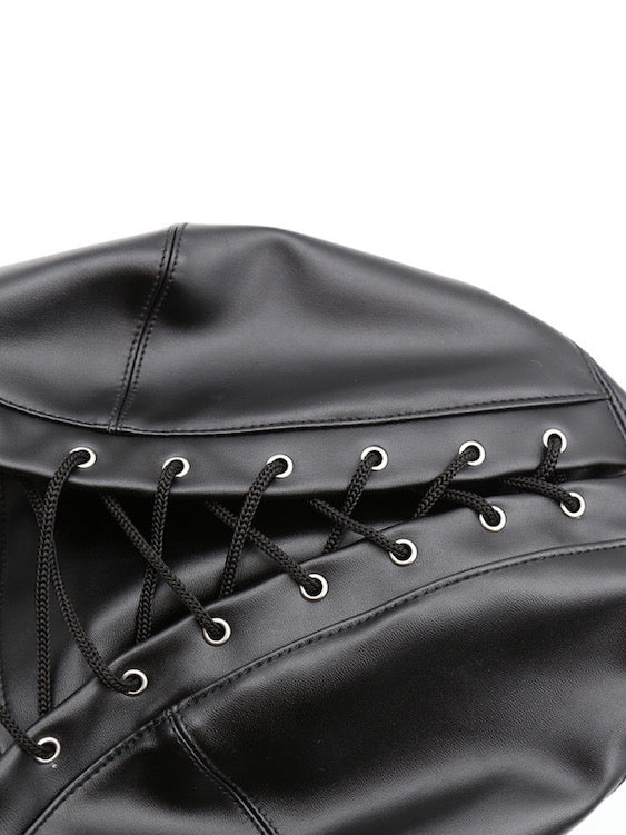 BDSM Gay Men Mask Hood With Eyes Cover And Ball Gag - Image 8