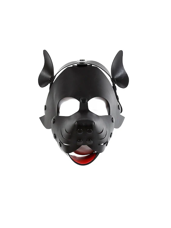 BDSM Puppy Play Gear Leather Puppy Dog Mask Hood - Image 10