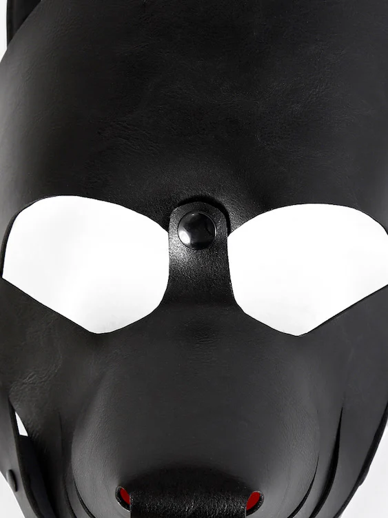 BDSM Puppy Play Gear Leather Puppy Dog Mask Hood - Image 18