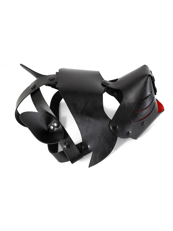 BDSM Puppy Play Gear Leather Puppy Dog Mask Hood - Image 5