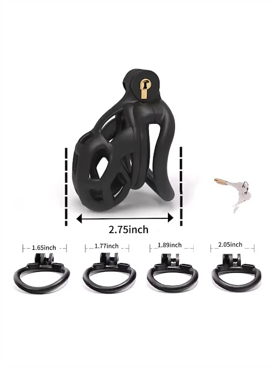 Cobra 2.0 Male Chastity Device Black - Image 4