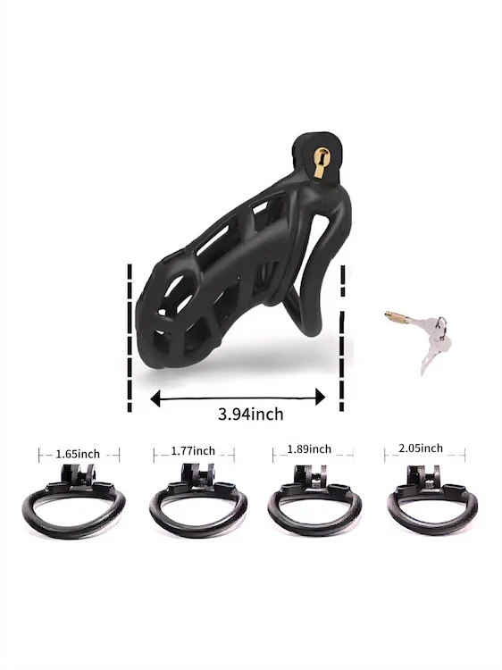 Cobra 2.0 Male Chastity Device Black - Image 6