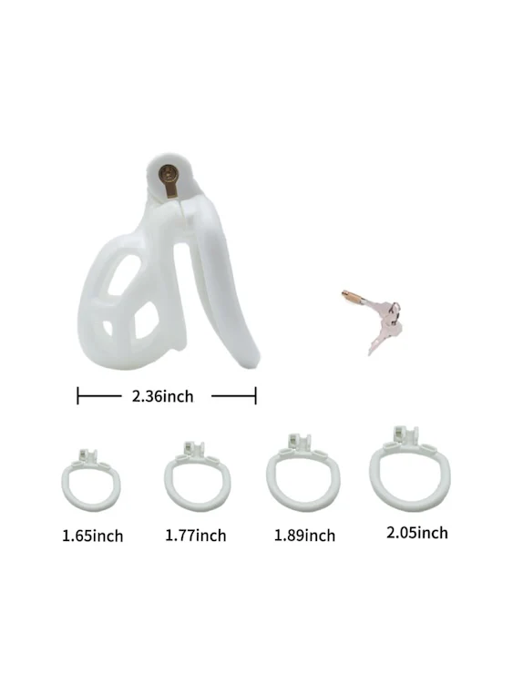 Cobra 2.0 Male Chastity Device White - Image 2