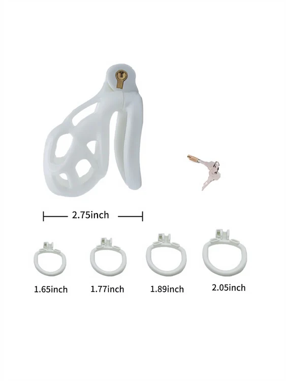 Cobra 2.0 Male Chastity Device White - Image 3