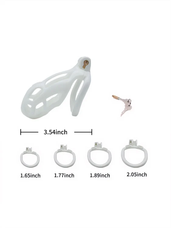 Cobra 2.0 Male Chastity Device White - Image 4