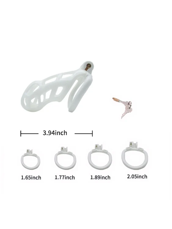 Cobra 2.0 Male Chastity Device White - Image 5