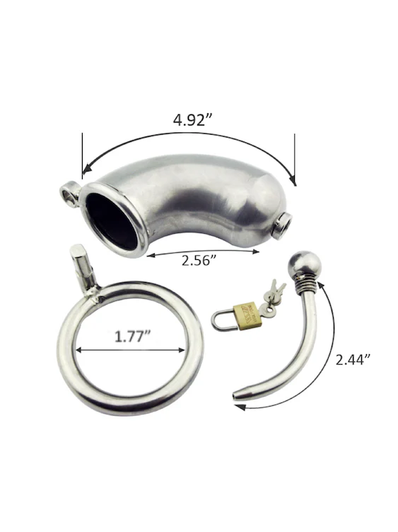 Extra Large Chastity Cage With Cock Plug For Big Dick - Image 7