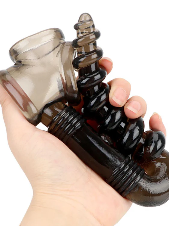 Cock Ring With Spiral Anal Plug - Image 7