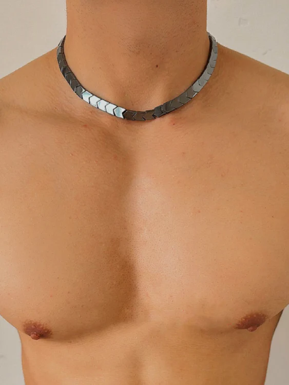 Dark Titanium Steel Necklace for Men - Image 2