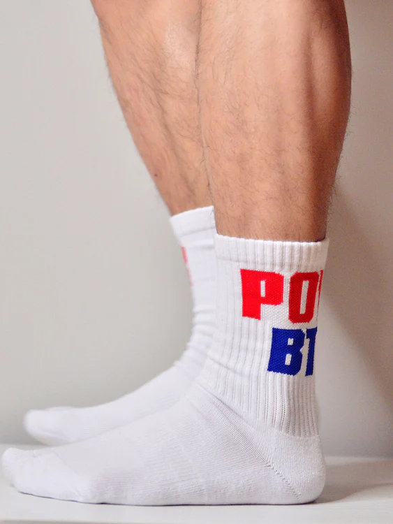 Dirty Talk Series Blow Me White Socks - Image 3