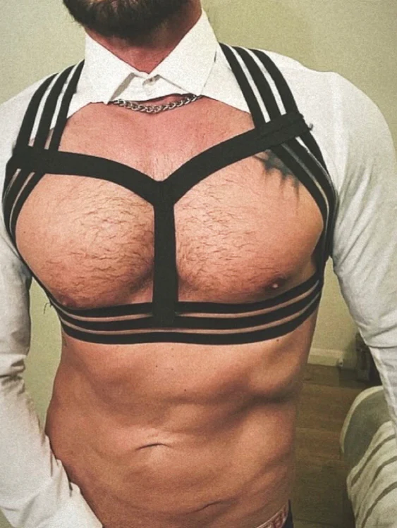 Goth Lines Sexy Elastic Harness - Image 4