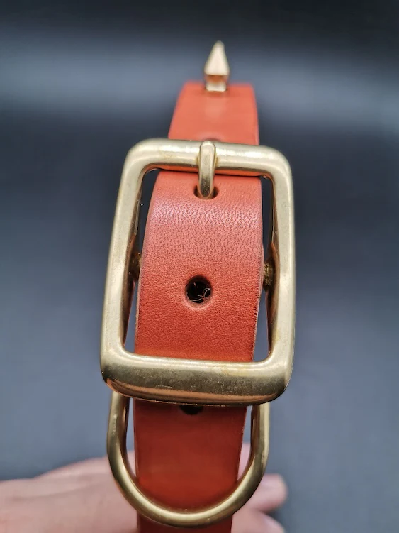 Handmade Leather Studded Puppy Collar - Image 5