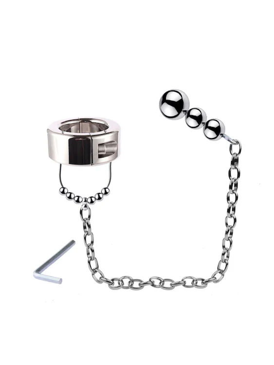Heavy Stainless Steel Ball Stretchers With Anal Plug For Gay Men BDSM Games - Image 4