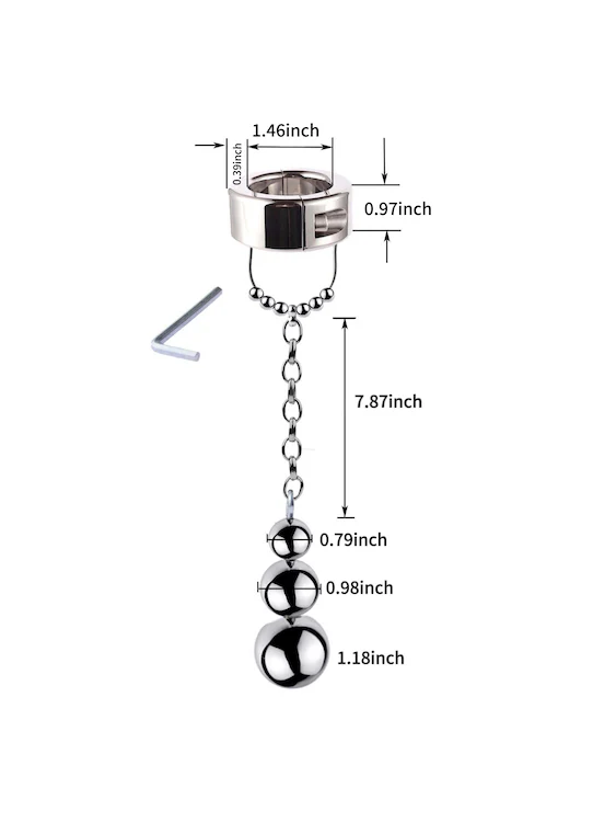 Heavy Stainless Steel Ball Stretchers With Anal Plug For Gay Men BDSM Games - Image 9