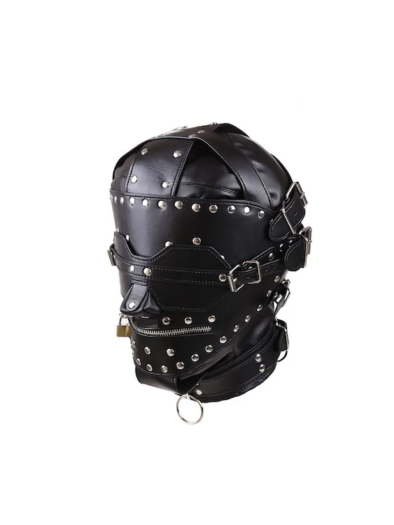 Leather Bondage Hood - Image 4