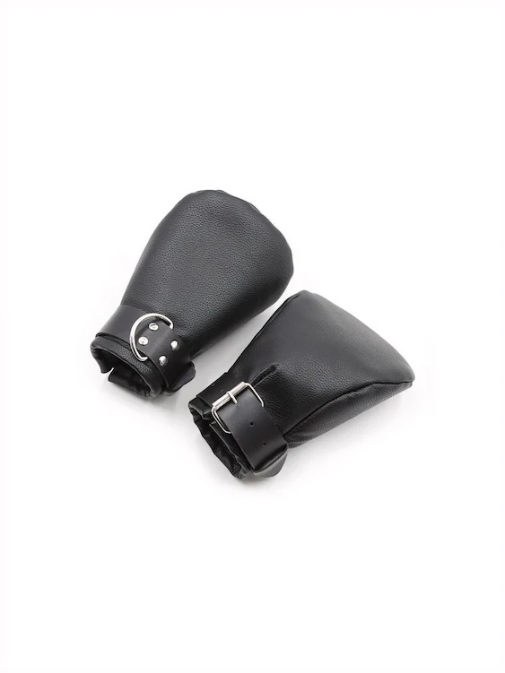 Leather Padded Puppy Play Paws - Image 3