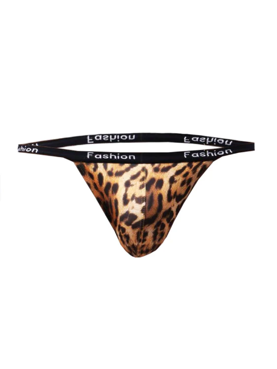 Leopard Print Double String Thong - Image 4