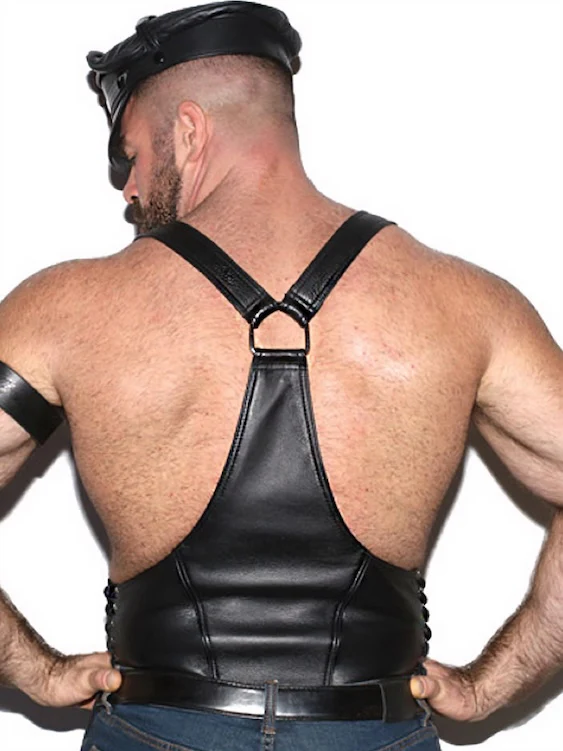 Males Leather BDSM Fetish Tank and Undies Suit - Image 5