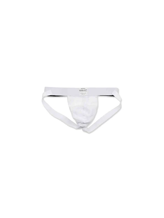Men’s White Cotton Jockstrap with Button Closure - Image 5