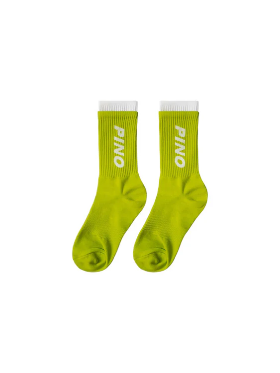 Men's Fluorescent Chartreuse Crew Socks - Image 6