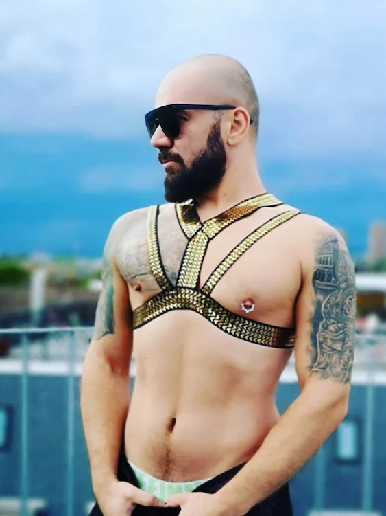 Men's Harness Covered With Sequin - Image 4