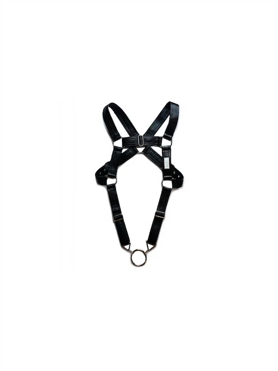 Men's Leather Harness with Cock Ring - Image 3