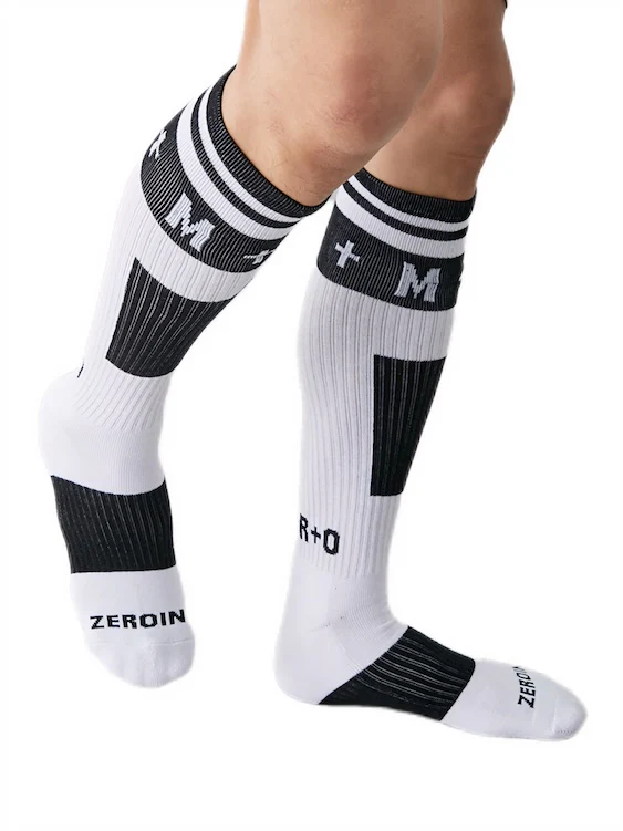 Men's Long White Football Socks - Image 2