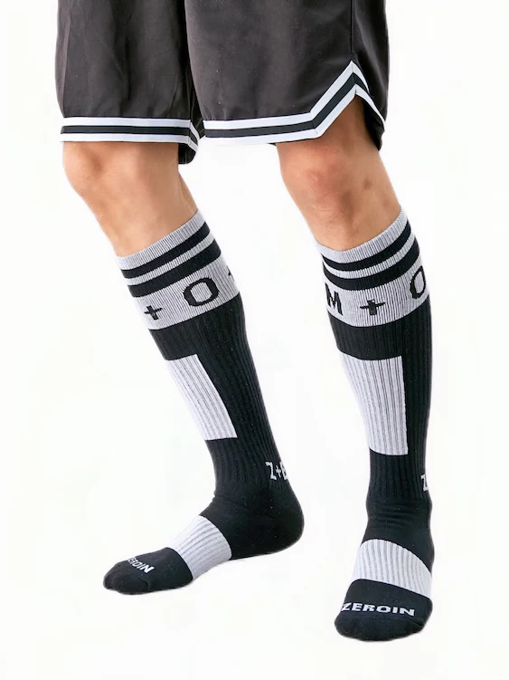 Men's Long White Football Socks - Image 3