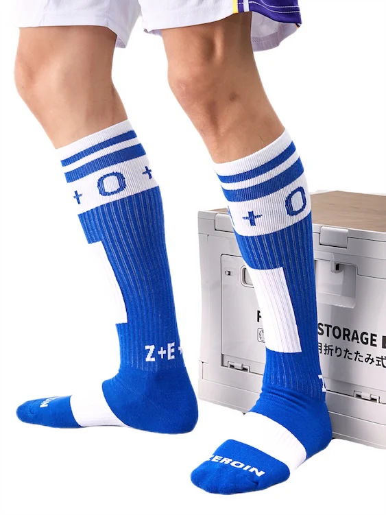 Men's Long White Football Socks - Image 4