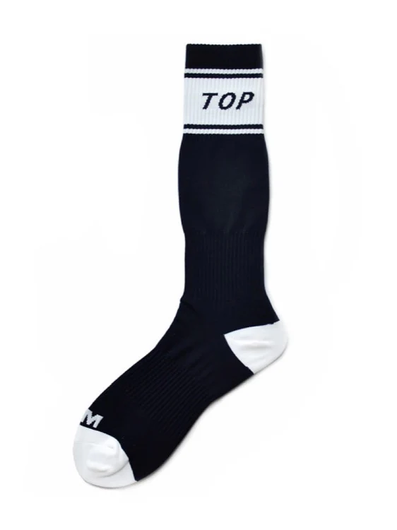 Mens Mid Calf Socks with Top Bttm Vers Prints - Image 6