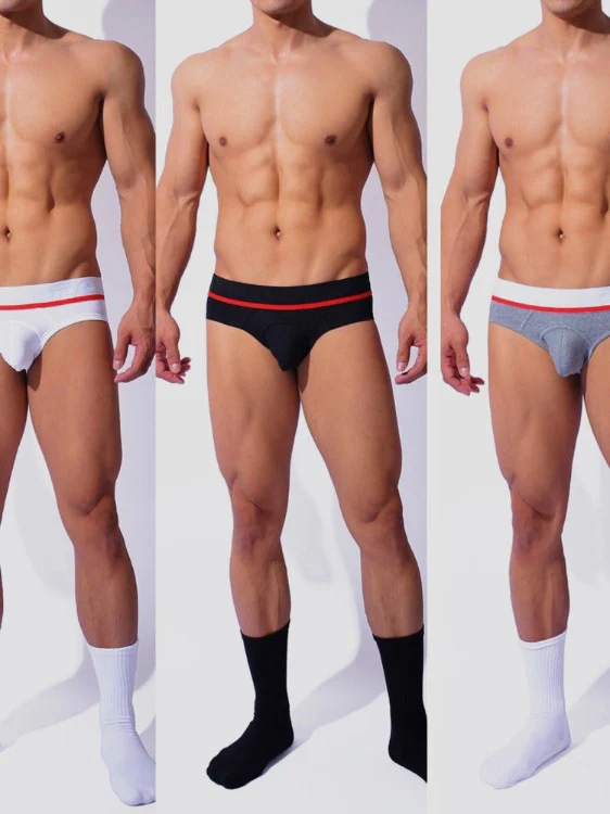 Men's Sexy Soft Low Rise Brief Underwear 3-Pack - Image 5