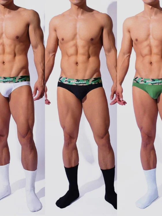 Men's Sexy Soft Low Rise Brief Underwear 3-Pack - Image 7