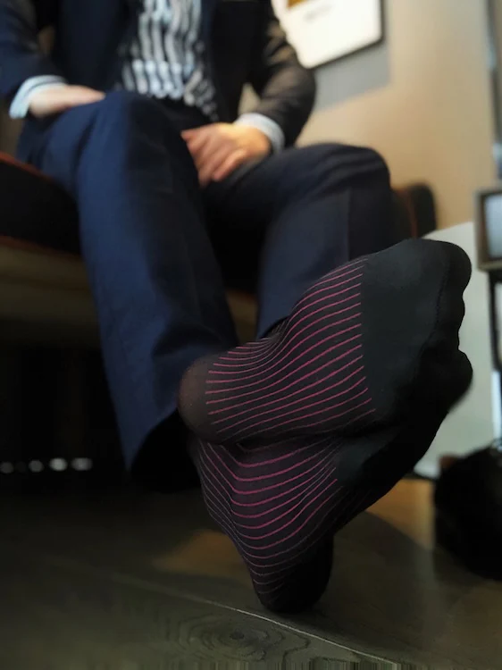 Men's Suit Socks With Stripe - Image 6